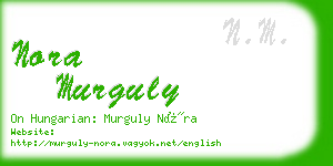 nora murguly business card